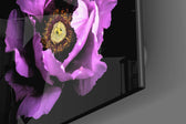 Floral Pink Glass Wall Art.