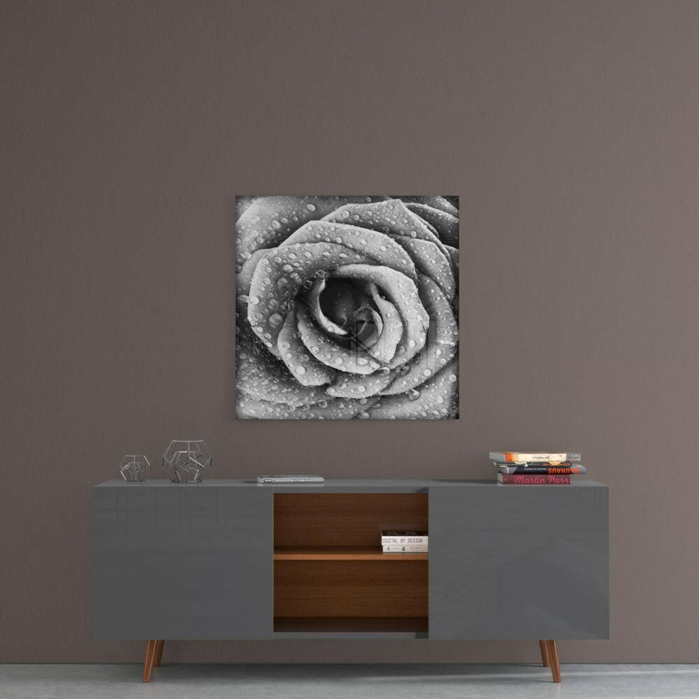 Rose Glass Wall Art.