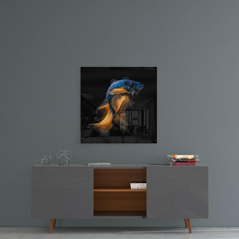 Betta Fish Glass Wall Art.