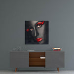 Woman Portrait Glass Wall Art.