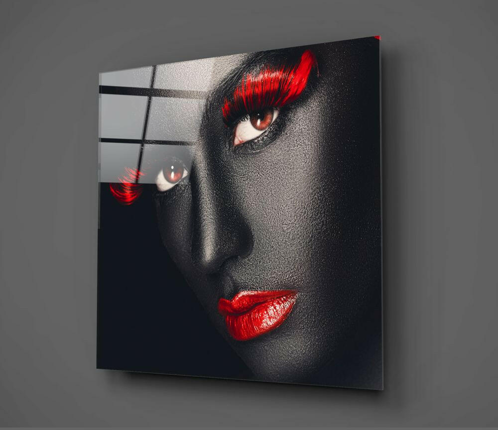 Woman Portrait Glass Wall Art.