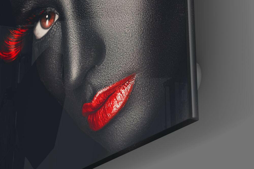 Woman Portrait Glass Wall Art.