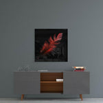 Colored Feather Glass Wall Art.