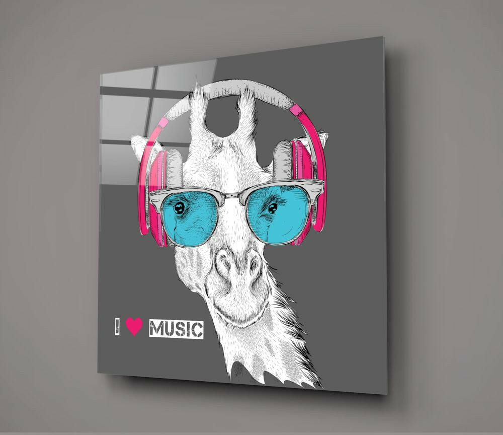 Giraffe Glass Wall Art.