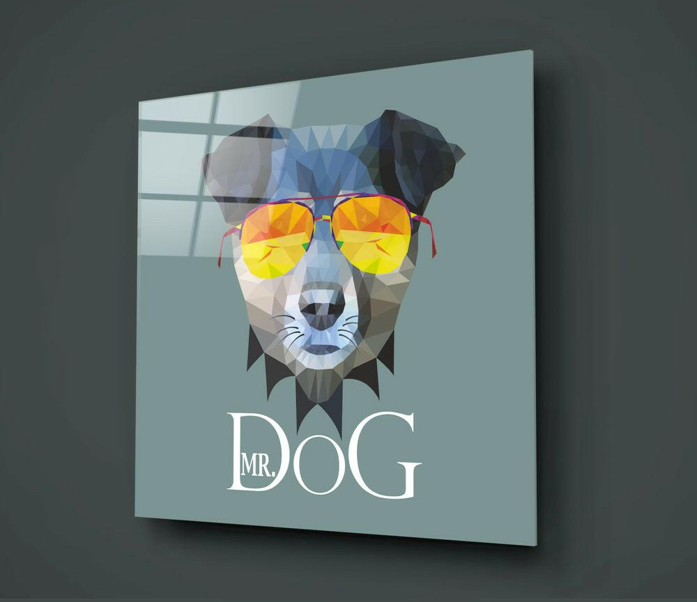Dog Glass Wall Art.