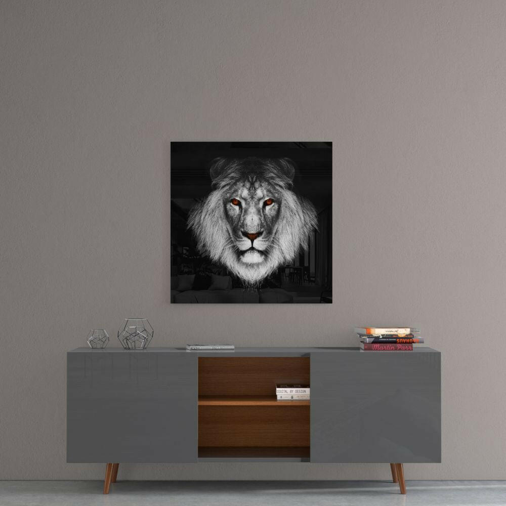 Lion Glass Wall Art.