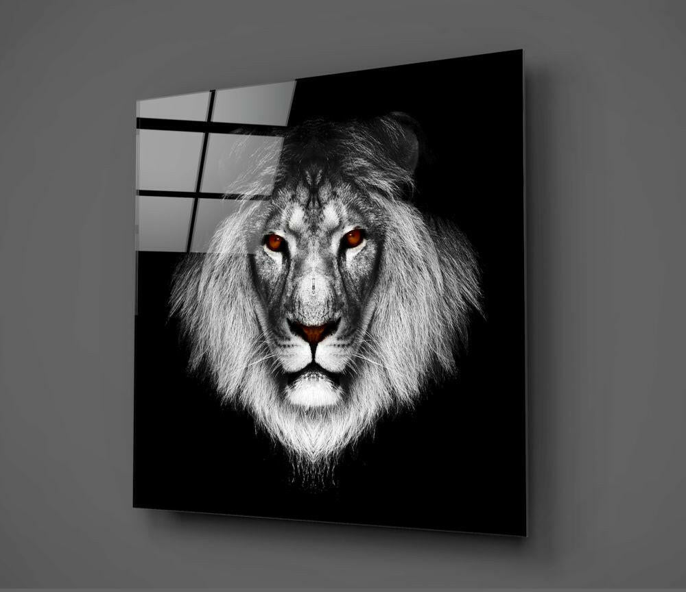 Lion Glass Wall Art.