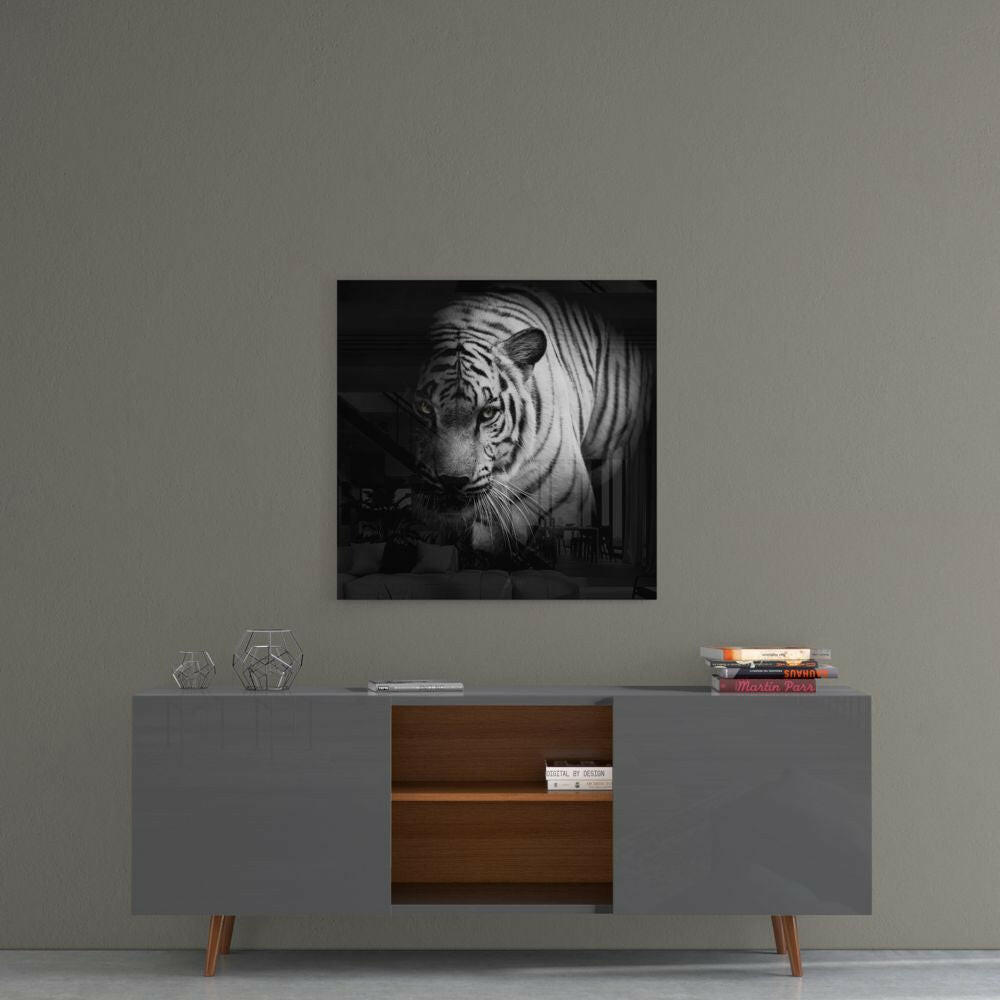 White Tiger Glass Wall Art.