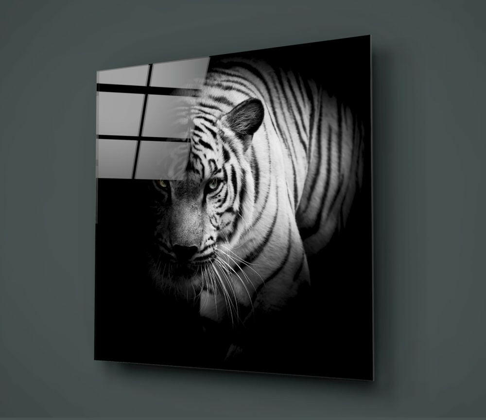White Tiger Glass Wall Art.