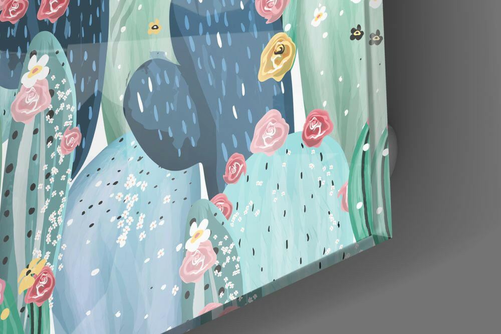 Cactus Glass Wall Art.