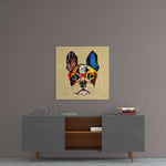 Bulldog Dog Glass Wall Art.