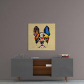 Bulldog Dog Glass Wall Art.