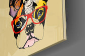 Bulldog Dog Glass Wall Art.