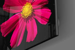 Red Flower Glass Wall Art.
