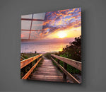 Sea Landscape Glass Wall Art.