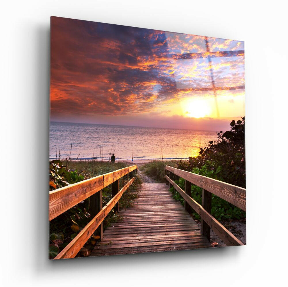 Sea Landscape Glass Wall Art.