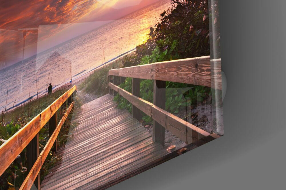 Sea Landscape Glass Wall Art.