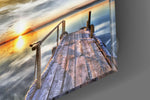 Sunset Landscape Glass Wall Art.