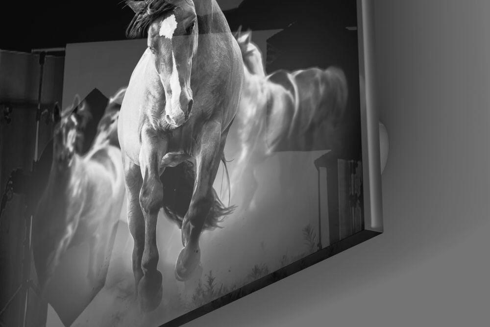 Running Horse Glass Wall Art.