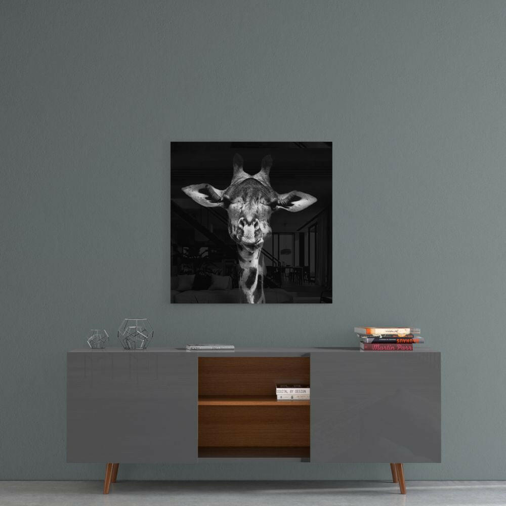 Giraffe Glass Wall Art.