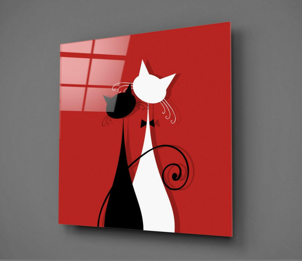 Cats Glass Wall Art.