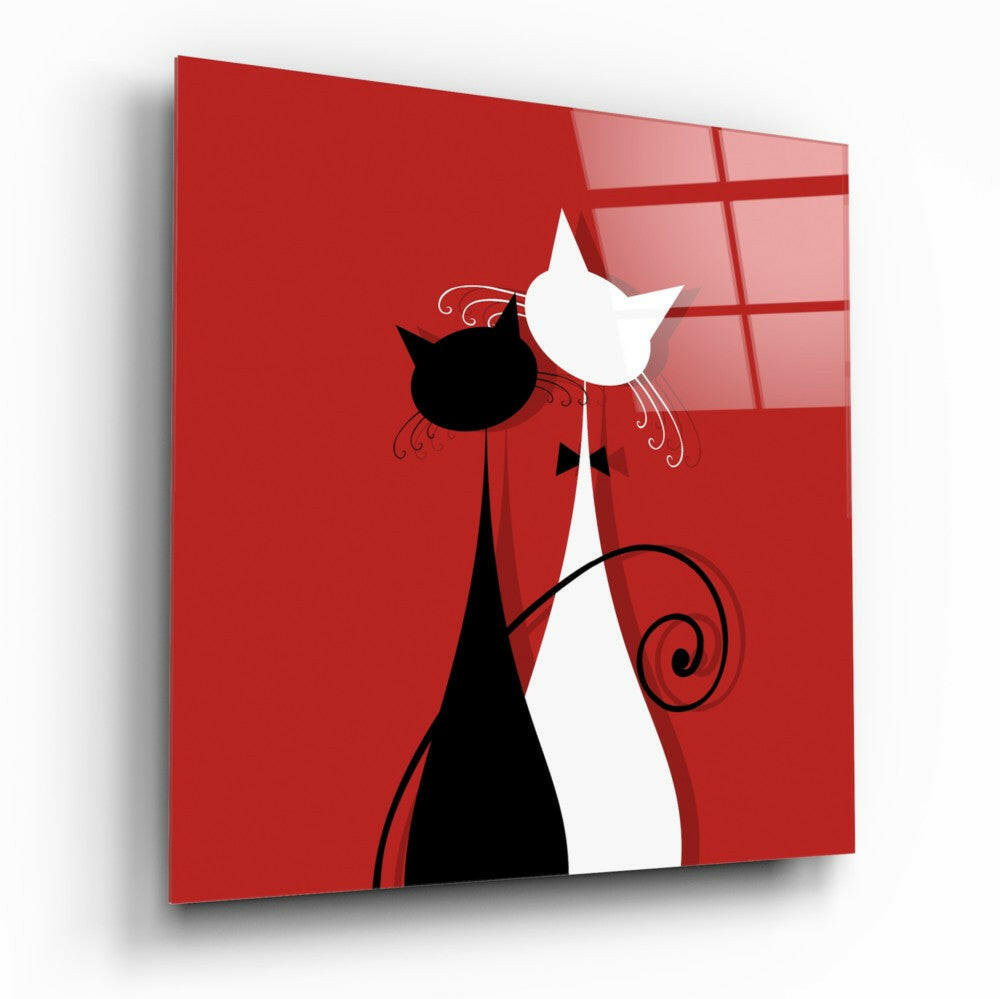 Cats Glass Wall Art.