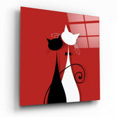 Cats Glass Wall Art.