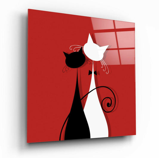 Cats Glass Wall Art.
