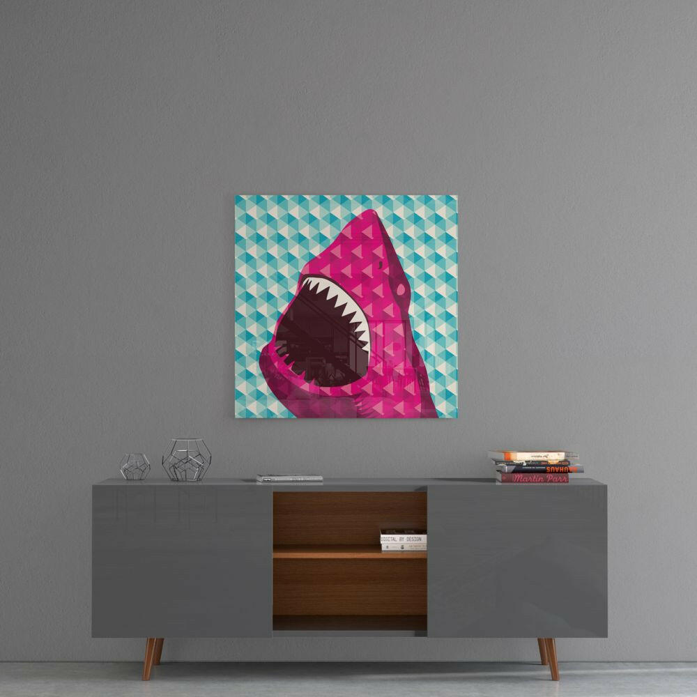 Shark Glass Wall Art.