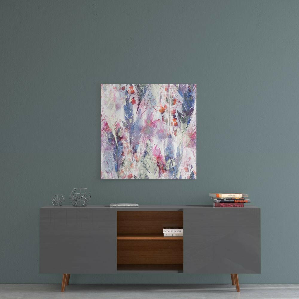 Feather Glass Wall Art.