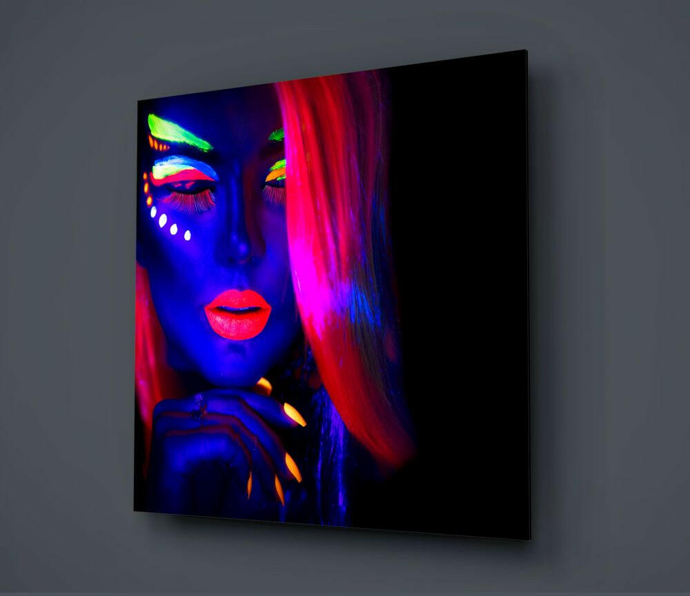 Woman Portrait Glass Wall Art.