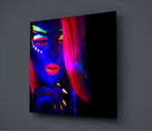 Woman Portrait Glass Wall Art.