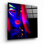 Woman Portrait Glass Wall Art.