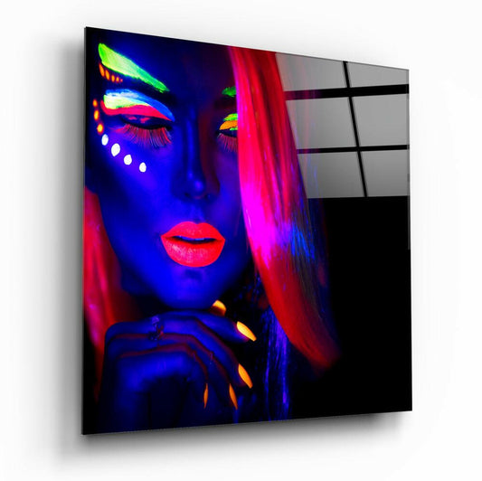 Woman Portrait Glass Wall Art.