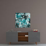 Tropical Leaves Glass Wall Art.