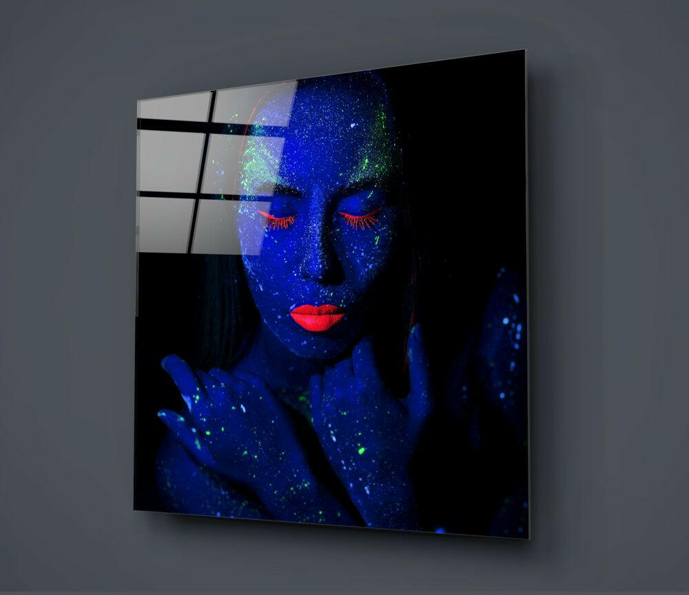 Woman Portrait Glass Wall Art.