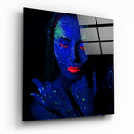 Woman Portrait Glass Wall Art.