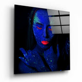 Woman Portrait Glass Wall Art.