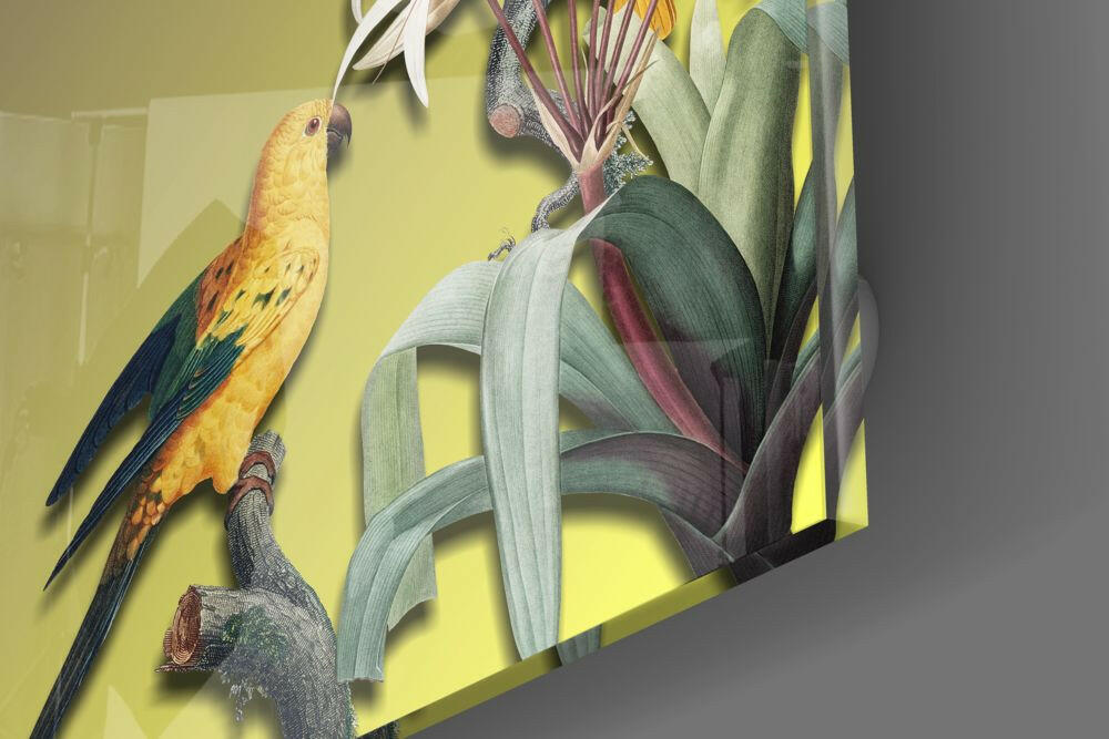 Parrot Glass Wall Art.