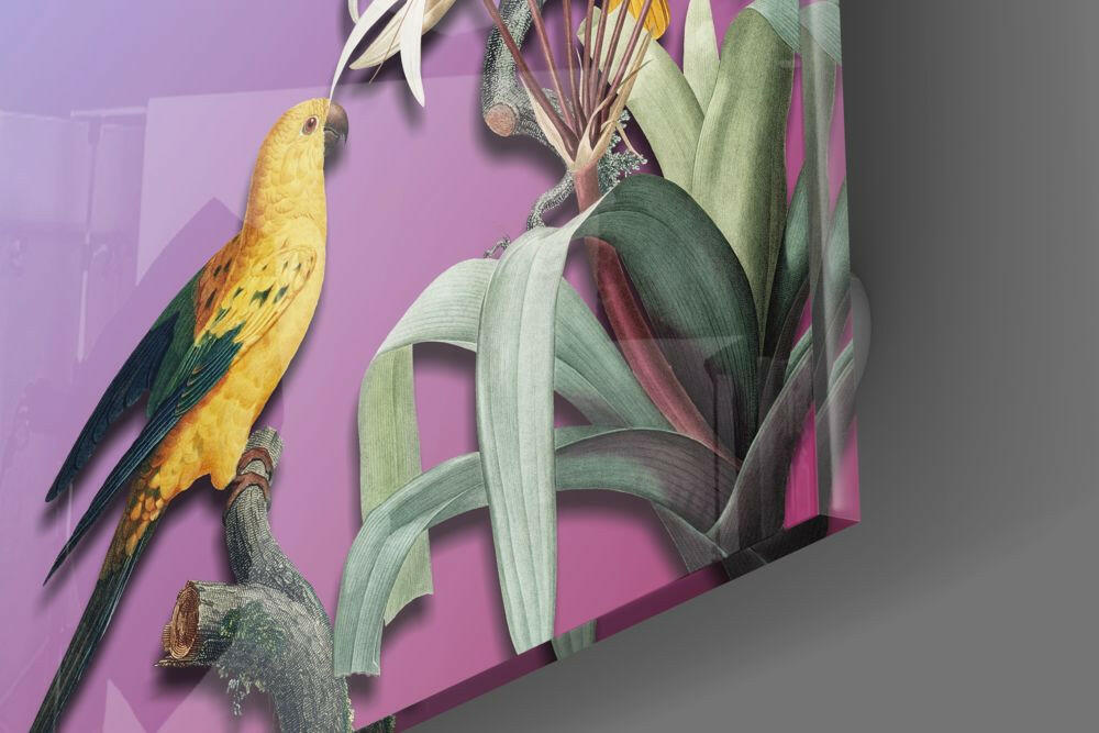 Parrot Glass Wall Art.