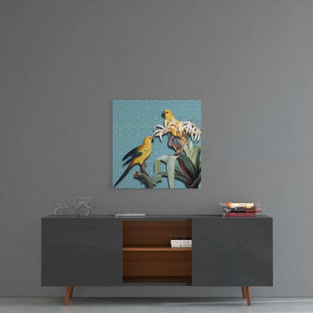 Parrot Glass Wall Art.