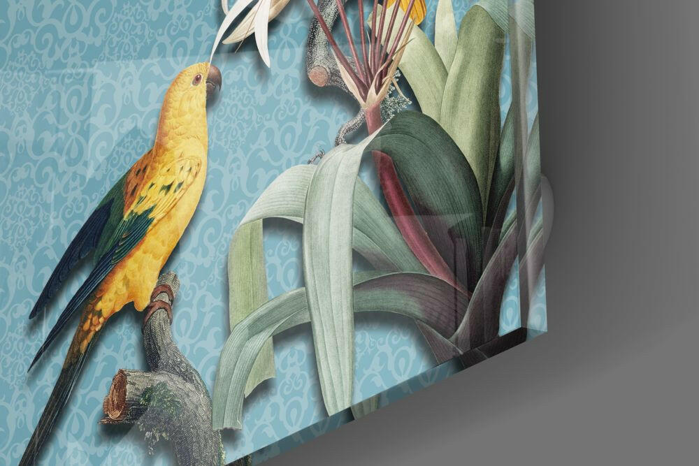 Parrot Glass Wall Art.