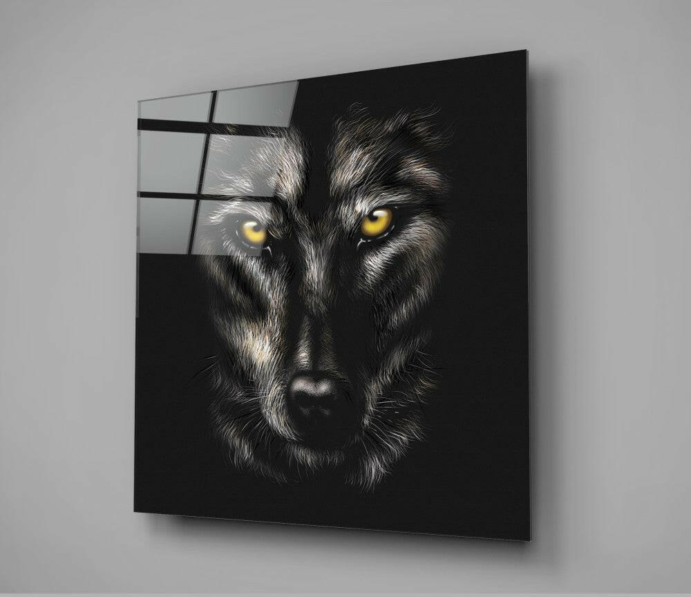 Eyes of the Wolf Glass Wall Art.