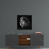 Lion Glass Wall Art.