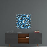 Blue Evil Eye Beads Glass Wall Art.