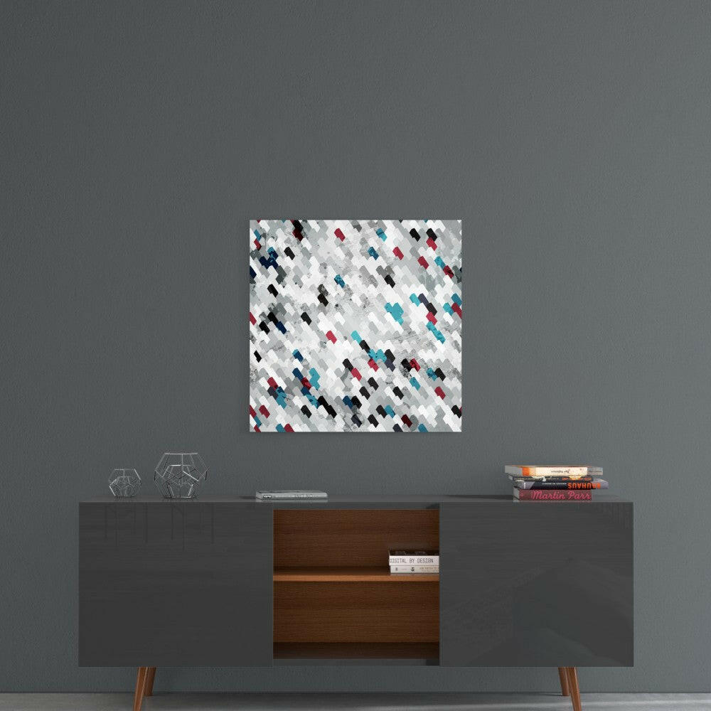 Pixels Glass Wall Art.