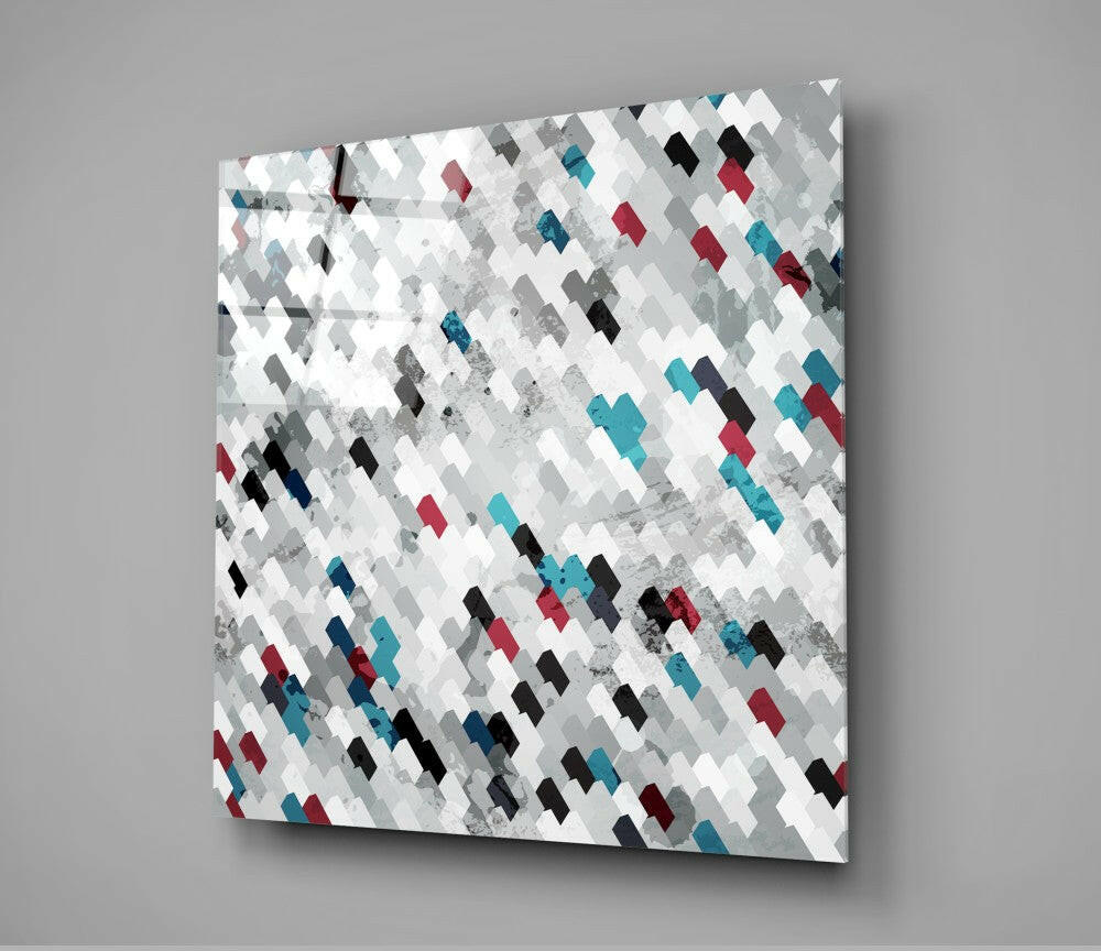 Pixels Glass Wall Art.