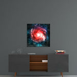 Space Red Infinity Glass Wall Art.