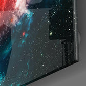 Space Red Infinity Glass Wall Art.