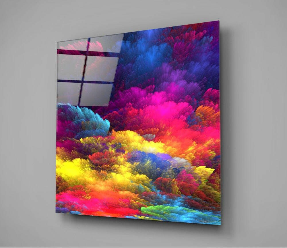 Color Explosion Glass Wall Art.